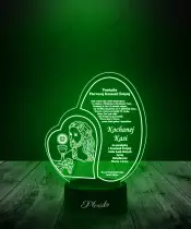 Pamiątka Pierwszej Komunii Świętej Jezus Lampka LED 3D Plexido - 3