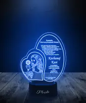 Pamiątka Pierwszej Komunii Świętej Jezus Lampka LED 3D Plexido