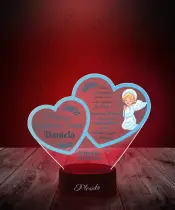 Pamiątka Komunii Świętej dla Chłopca Lampka LED Plexido Anioł - 2