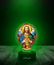 Pamiątka Komunia Święta Jezus Lampka LED Plexido - 3