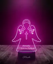 Pamiątka Pierwsza Komunia Święta Anioł Lampka LED Plexido - 2