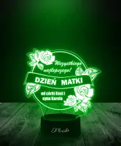 Lampka LED 3D Plexido Prezent dla Mamy Kwiatki - 2