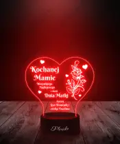 Prezent dla Mamy na Dzień Matki Lampka LED 3D Plexido Serce