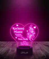 Prezent dla Mamy na Dzień Matki Lampka LED 3D Plexido Serce