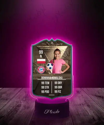 Lampka LED Plexido Piłka Nożna FIFA Twoje Zdjęcie Fut Centurions II