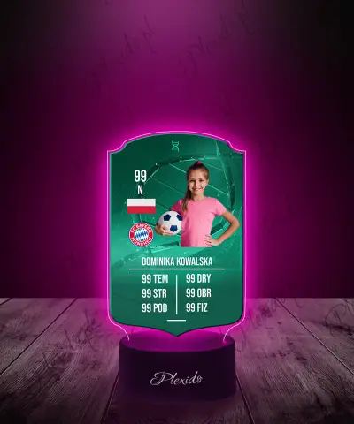 Lampka LED Plexido Piłka Nożna FIFA Twoje Zdjęcie Evolutions I