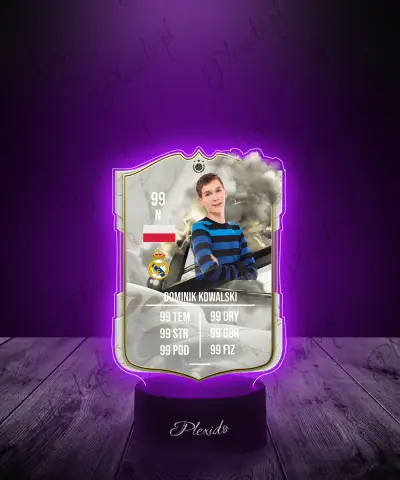 Lampka LED Plexido Piłka Nożna FIFA Twoje Zdjęcie Thunderstruck Icons