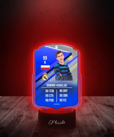 Lampka LED Plexido Piłka Nożna FIFA Twoje Zdjęcie Euros