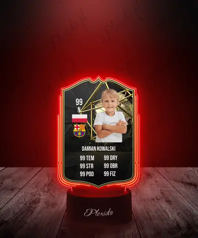 Lampka LED Plexido Piłka Nożna FIFA Twoje Zdjęcie Team of the Week Gold