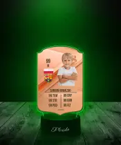 Lampka LED Plexido Piłka Nożna FIFA Twoje Zdjęcie Rare Bronze - 3