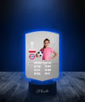 Lampka LED Plexido Piłka Nożna FIFA Twoje Zdjęcie Non Rare Silver - 3