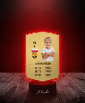 Lampka LED Plexido Piłka Nożna FIFA Twoje Zdjęcie Non Rare Gold