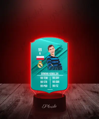 Lampka LED Plexido Piłka Nożna FIFA Twoje Zdjęcie Pro Player