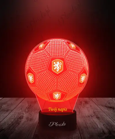 Lampka LED 3D Plexido z Nadrukiem Piłka Nożna Reprezentacja Holandii Euro 2024