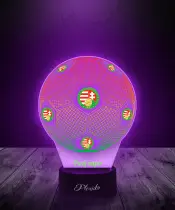Lampka LED 3D Plexido z Nadrukiem Piłka Nożna Reprezentacja Węgry Euro 2024