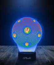 Lampka LED 3D Plexido z Nadrukiem Piłka Nożna Reprezentacja Węgry Euro 2024 - 2