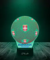 Lampka LED 3D Plexido z Nadrukiem Piłka Nożna Reprezentacja Serbii Euro 2024