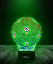 Lampka LED 3D Plexido z Nadrukiem Piłka Nożna Reprezentacja Chorwacji Euro 2024