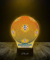 Lampka LED 3D Plexido z Nadrukiem Piłka Nożna Reprezentacja Chorwacji Euro 2024 - 2