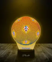 Lampka LED 3D Plexido z Nadrukiem Piłka Nożna Reprezentacja Chorwacja Euro 2024 - 2