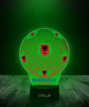 Lampka LED 3D Plexido z Nadrukiem Piłka Nożna Reprezentacja Albanii Euro 2024
