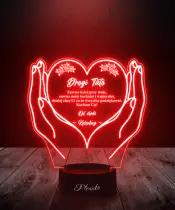 Lampka LED Plexido Prezent dla Taty Dzień Ojca Serce