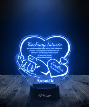 Lampka LED Plexido Dzień Ojca Upominek dla Taty Serduszko