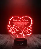 Lampka LED Plexido Dzień Ojca Upominek dla Taty Serduszko