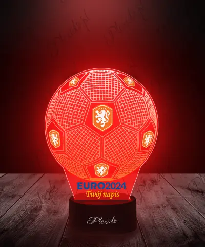 Lampka LED 3D Plexido z Nadrukiem Piłka Nożna Reprezentacja Holandia Euro 2024