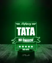 Lampka LED Plexido Prezent Na Dzień Ojca Najlepszy Tata Na Świecie - 2