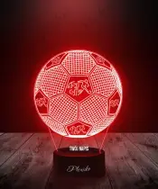 Lampka LED 3D Plexido Piłka Nożna Reprezentacja Szwajcarii Euro 2024