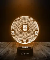 Lampka LED 3D Plexido Piłka Nożna Reprezentacja Serbii Euro 2024