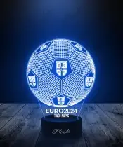 Lampka LED 3D Plexido Piłka Nożna Reprezentacja Serbia Euro 2024 - 3