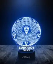 Lampka LED 3D Plexido Piłka Nożna Reprezentacja Chorwacja Euro 2024 - 1
