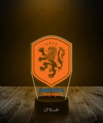 Lampka LED 3D Plexido z Nadrukiem Piłka Nożna Reprezentacja Holandia Euro 2024 - 1