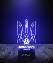 Lampka LED 3D Plexido Piłka Nożna Reprezentacja Ukraina Euro 2024 - 3