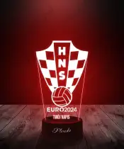 Lampka LED 3D Plexido Piłka Nożna Reprezentacja Chorwacja Euro 2024 - 3