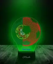 Lampka LED 3D Plexido z Nadrukiem Piłka Nożna Portugalia - 3