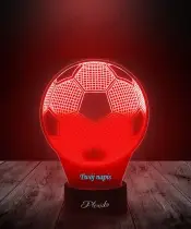 Lampka LED 3D Plexido z Nadrukiem Piłka Nożna Polska Flaga - 3