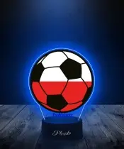 Lampka LED 3D Plexido z Nadrukiem Piłka Nożna Polska - 3