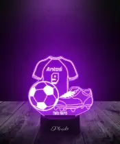 Lampka LED 3D Plexido Piłka Nożna Strój Piłkarsk Imię - 2