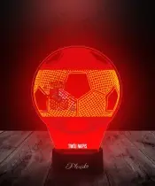 Lampka LED 3D Plexido z Nadrukiem Piłka Nożna Hiszpania Flaga - 1