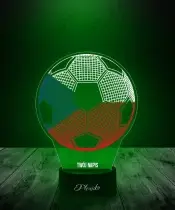 Lampka LED 3D Plexido z Nadrukiem Piłka Nożna Czechy Flaga Euro - 1