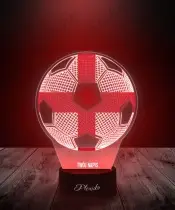 Lampka LED 3D Plexido z Nadrukiem Piłka Nożna Anglia Flaga Euro - 3