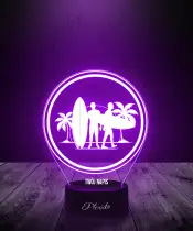 Lampka LED 3D Plexido Igrzyska Olimpijskie Surfing Surferzy Sport - 1