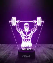 Lampka LED 3D Plexido Igrzyska Olimpijskie Podnoszenie Ciężarów Sport - 2