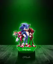 Lampka LED 3D Plexido z Nadrukiem Bajka Gra Sonic Postacie