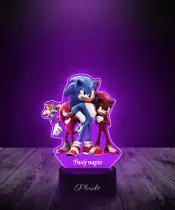 Lampka LED 3D Plexido z Nadrukiem Bajka Gra Sonic Postacie