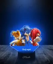Lampka LED 3D Plexido z Nadrukiem Gra Bajka Sonic Przyjaciele - 1