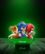 Lampka LED 3D Plexido z Nadrukiem Gra Bajka Sonic Przyjaciele